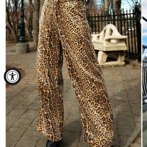 Kate Hewko Belted Leopard Sequin Pants
